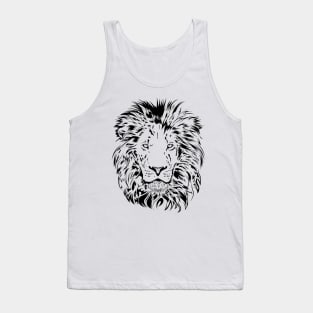 Yellow King Lion Face Tank Top